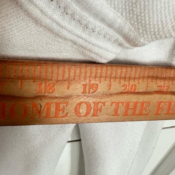 ATHLETA M White north point ribbed black trim cotton blend woman popover tunic - Picture 9 of 13